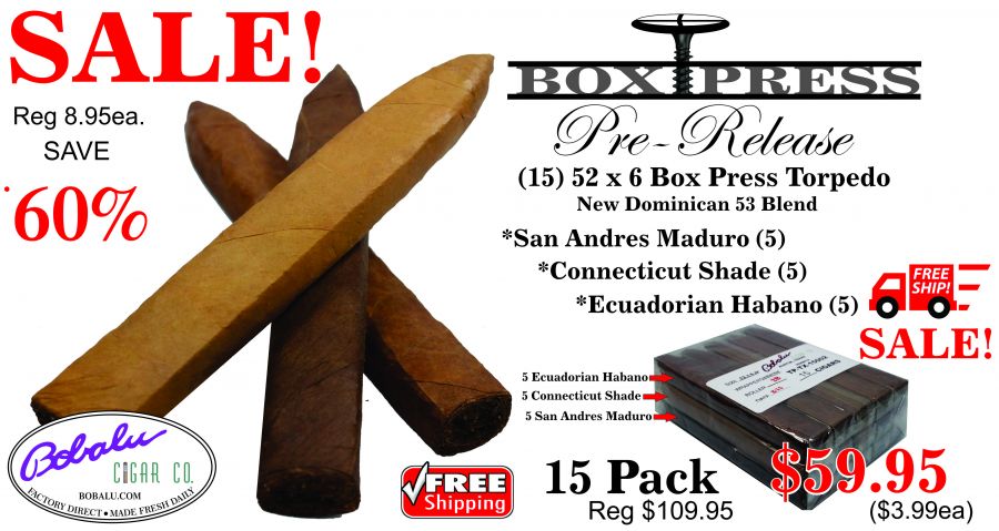 Box Press 15 Cigar Bundle Pre-release