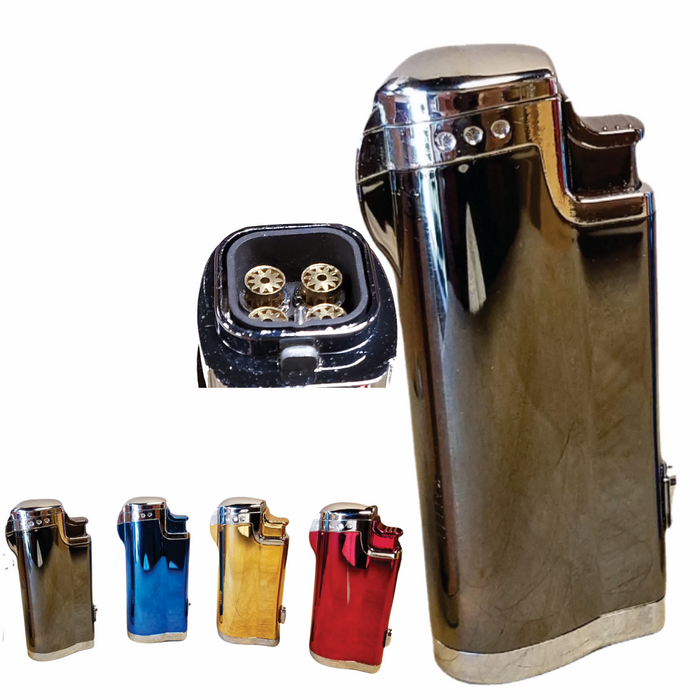 Quad Torch w-cigar punch Mirror finish (colors may vary)