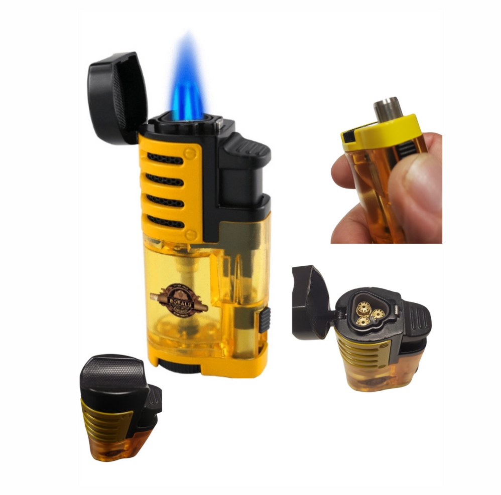 Triple torch 27th Anniversary with built-in punch and cigar rest ...