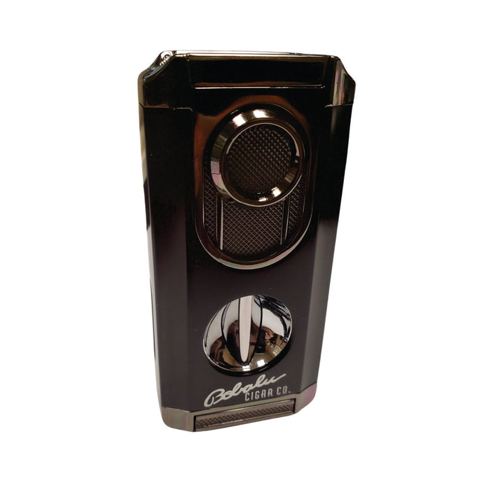 Buyers Club - Triple flame cigar lighter with built-in V cutter and cigar rest