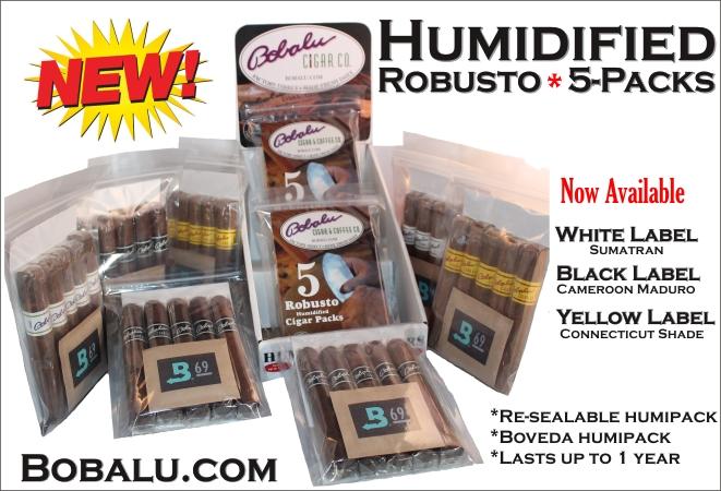 NEW! Bobalu Resealable Humidified 5 cigar packs