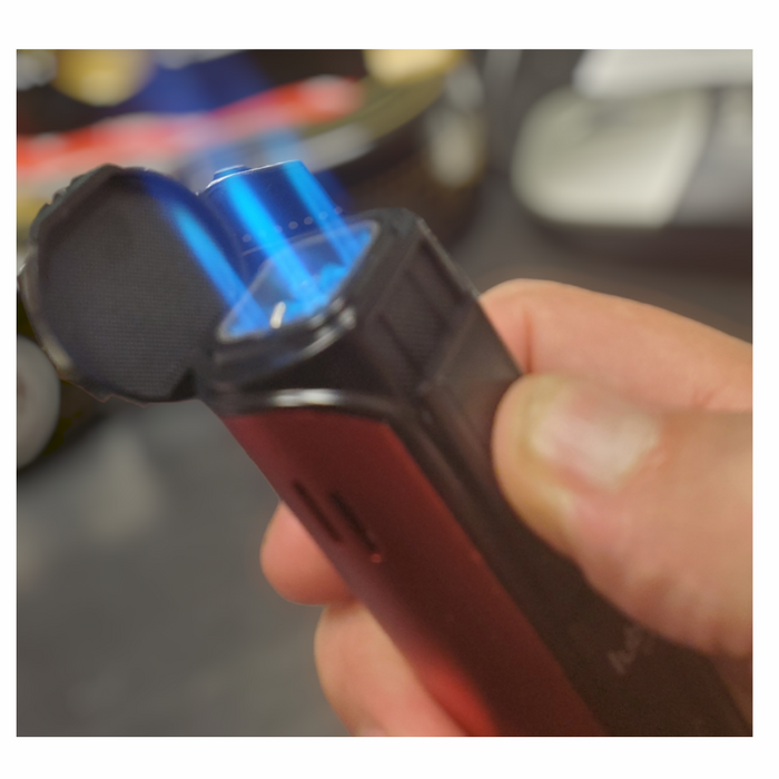 5 Flame cigar torch lighter with cigar punch