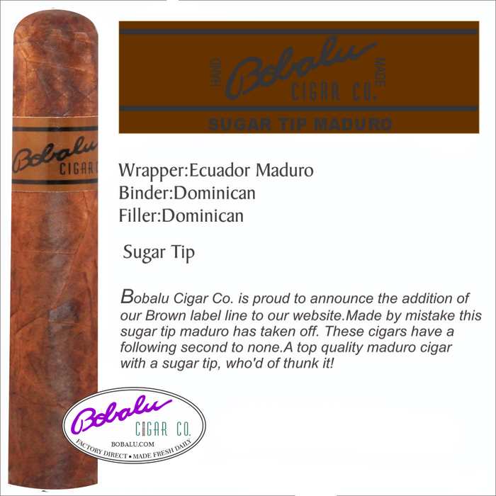 Sweet Maduro - Brown Label - Sweet Tip Cigar - Sugar Tipped Cigars