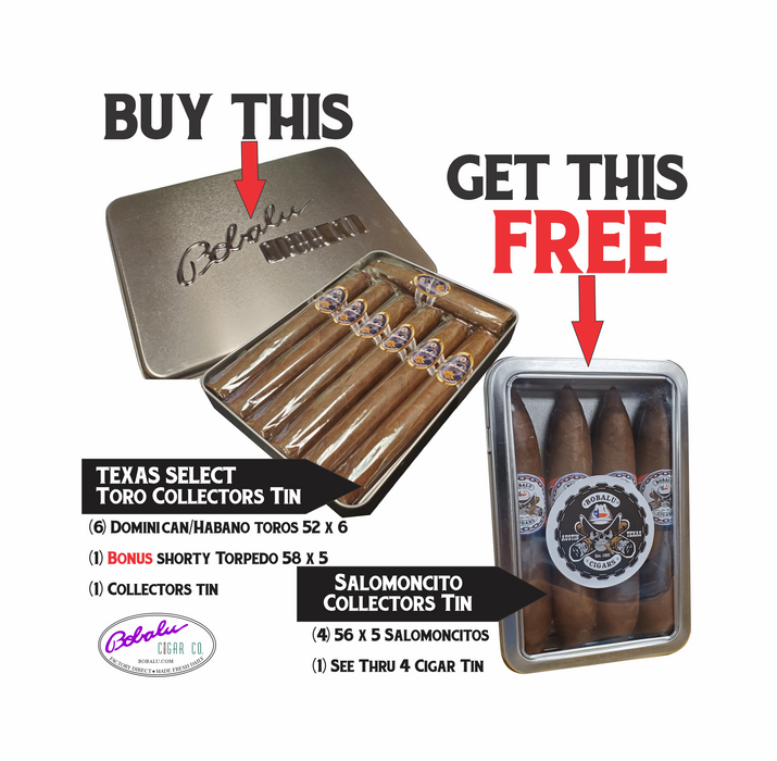 Texas Select Collectors Tin with a Salomoncito 4 pack tin FREE