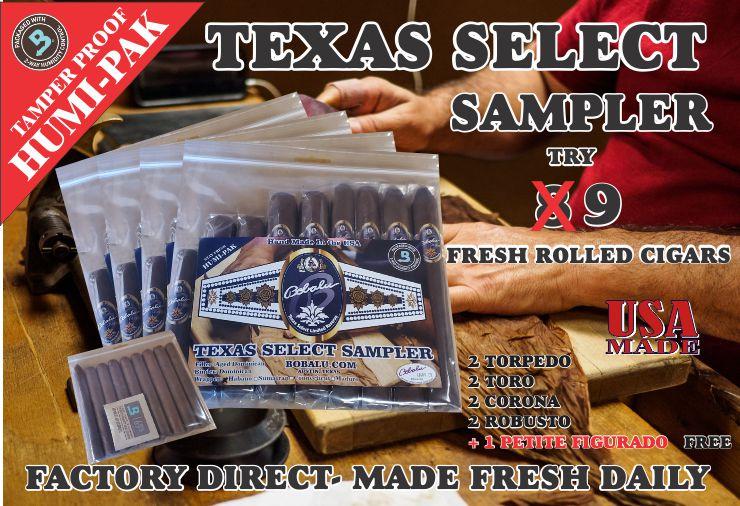 8 Texas Select Cigar Sampler Humi-pak