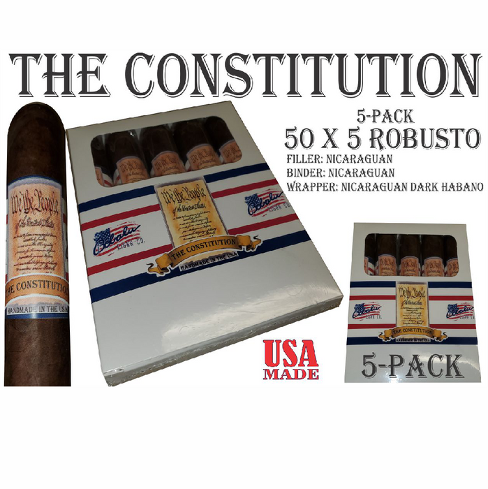 THE CONSTITUTION Robusto Pack of 5 Cigars